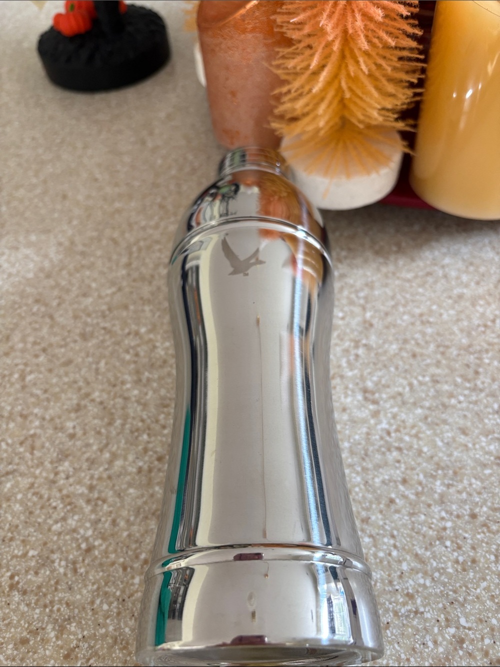 Grey Goose Stainless Steel Cocktail Shaker with Cap and Strainer